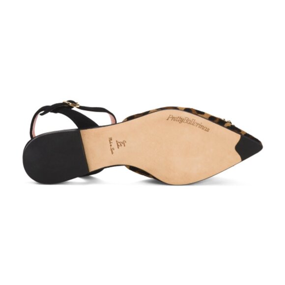 PRETTY BALLERINAS Made In Spain Leather Ella Slingback Flats With Swarovski Crys - Picture 4 of 4